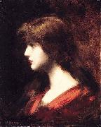Jean-Jacques Henner Head of a Girl painting